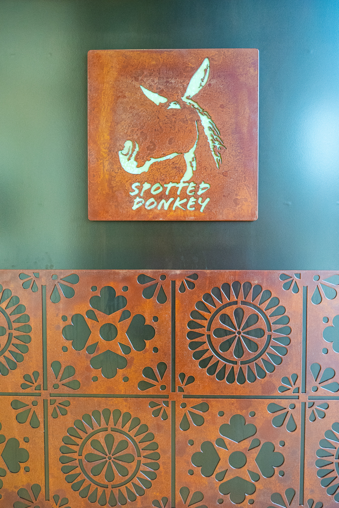 Spotted Donkey hostess stand